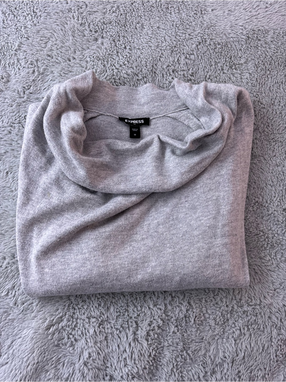 Express Gray Cowl Neck Sweater